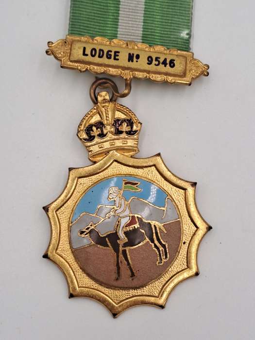 Vintage ARABIAN (K)Nights  LODGE 9546 Masonic Jewel (Free Mason) Engraved