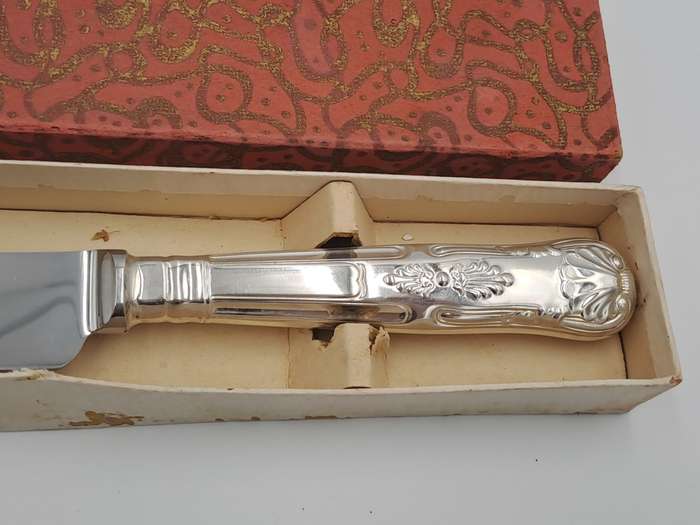 Vintage Silver Plated BREADKNIFE John Turton & Co Sheffield England -Firth Stainless-Boxed -Unused