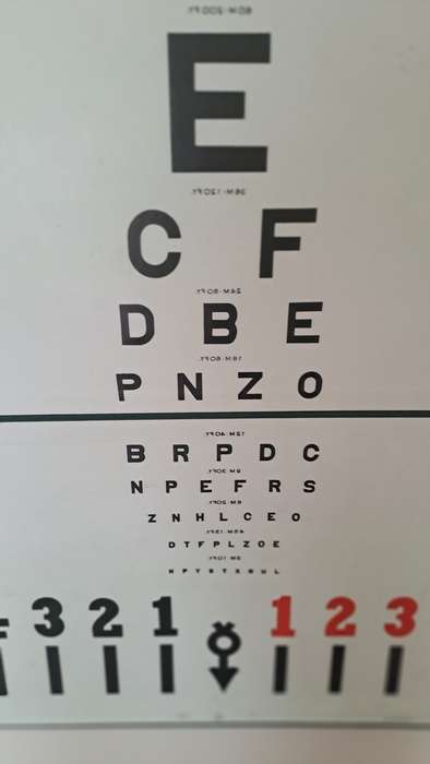 Large Vintage Oculus Optometrist / Ophthalmological Lens Kit Complete with Large Wallchart-Germany