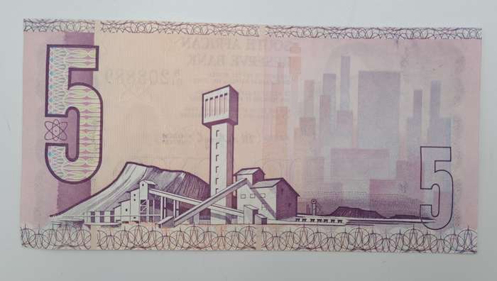 1978 TW de Jongh South Africa 5 Rand- R5-Prefix B81 -Bank Note