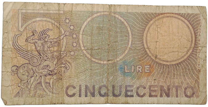 1974 Italy 500 Lire Mercurio -Circulated