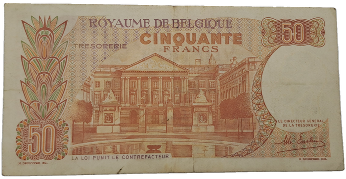 1966 Belgium 50 Francs - Baudouin I- Bank Note