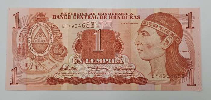 2016  Honduras 1 Lempira-Bank note -  Uncirculated