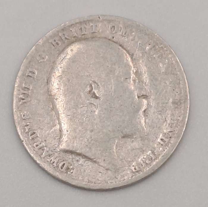 1909 United Kingdom Silver 3 Pence - Edward VII-Circulated