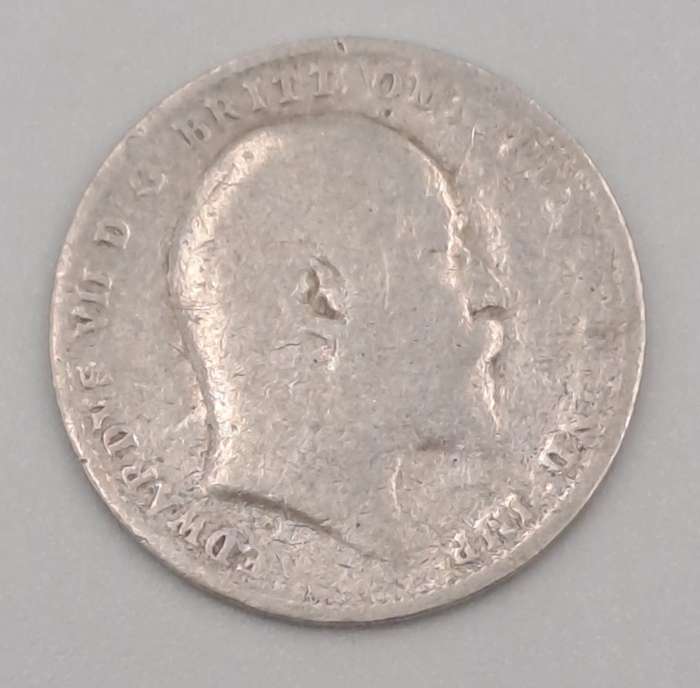 1909 United Kingdom Silver 3 Pence - Edward VII-Circulated