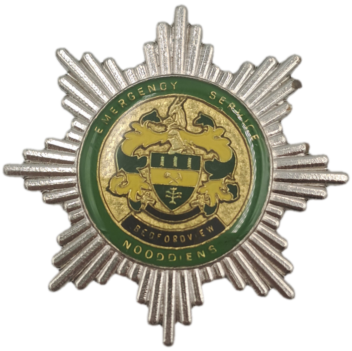 Pre-1994  Bedfordview Emergency Service Metal Chest Flash -with Pins