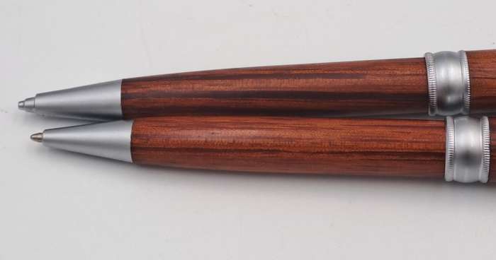 Hand Made wooden Pen and Pencil set in wooden Box (Rosewood)-Supavac Branded