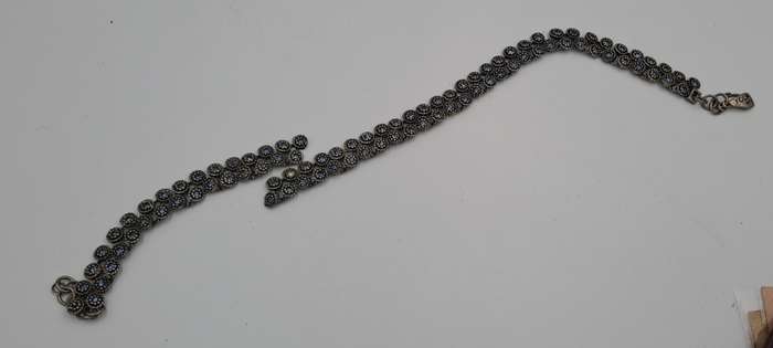 Vintage Yochi Necklace with Blue stones- need Repairs - Made in New York