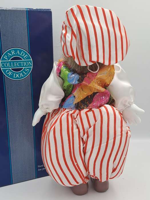 Vintage Hand-Painted Fine Porcelain Doll-Circus Clown - Parade of Dolls Collection -boxed.