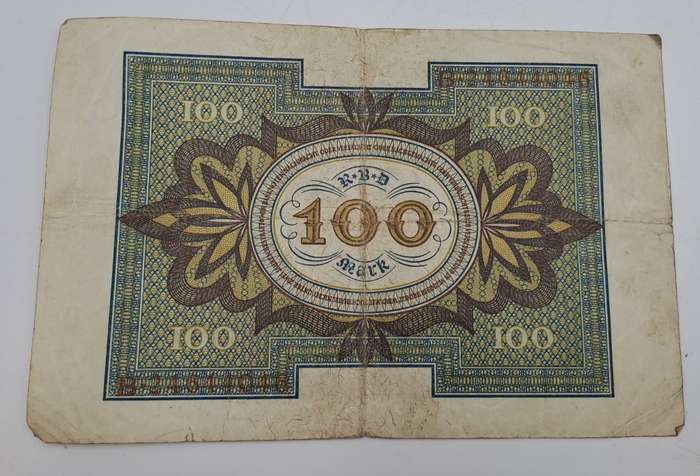 1920  Germany (1871-1948) 100 Mark Reichsbank note