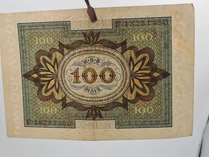 1920  Germany  Germany (1871-1948) 100 Mark Reichsbank note