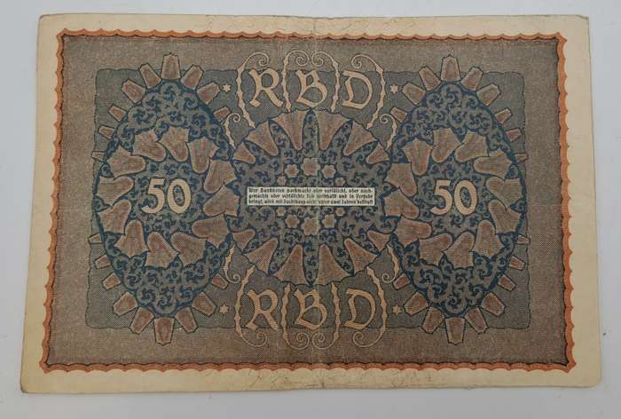 1919 Germany (1871-1948) 50 Mark Reichsbank note