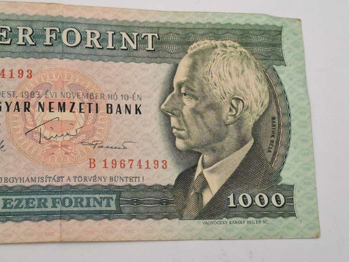 1983- Hungary 1000 Forint Banknote
