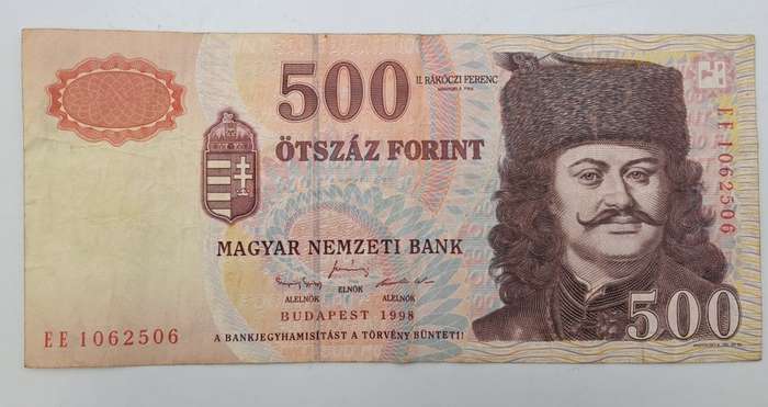 1998- Hungary 500 Forint Banknote