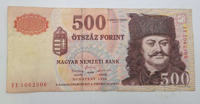 1998- Hungary 500 Forint Banknote