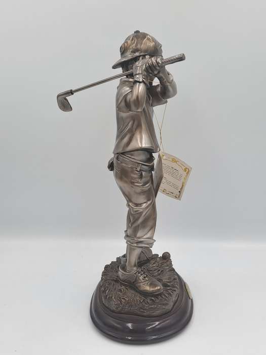 Vintage La Anina Collection Italy Style - Golfer- Alabaster Art Sculpture -Hand Crafted