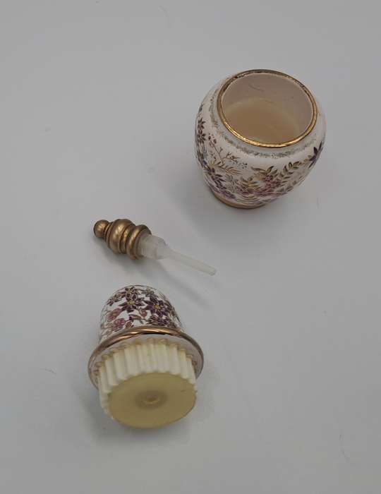 Vintage Greek perfume bottle and perfume ointment pot hand Painted.