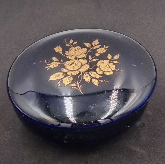 Vintage Hand Painted Jlona Porcelain Trinket Box  Made In Western Germany