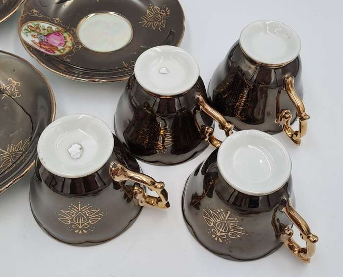 4 Small Vintage Balboa Italian Porcelain duo`s -Hand Made and Hand Painted