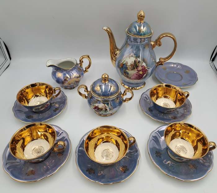 16pc Vintage Bavaria teaset -1 cup missing-Germany