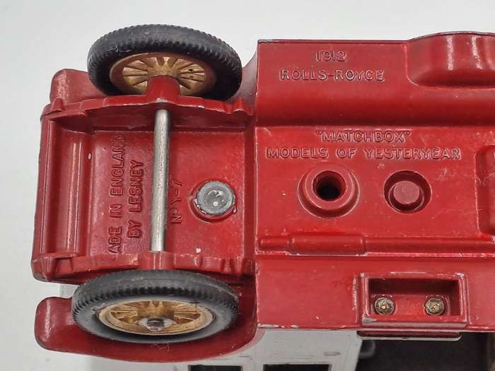 Vintage Matchbox Models of Yesteryear  Die-Cast 1912 Rolls-Royce No Y-7 By Lesney in England