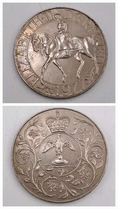 1977 United Kingdom 25 New Pence - Elizabeth II Silver Jubilee