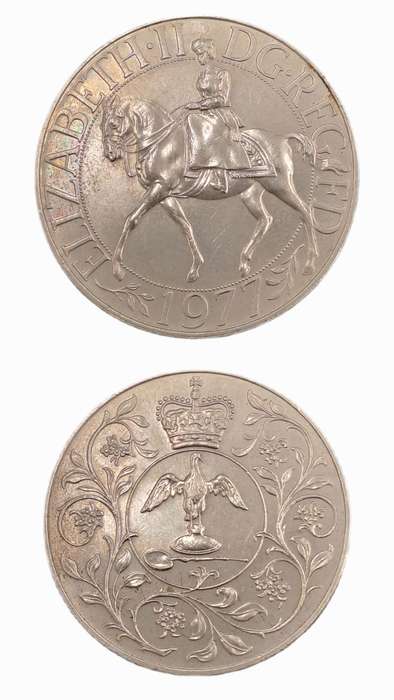 1977 United Kingdom 25 New Pence - Elizabeth II Silver Jubilee
