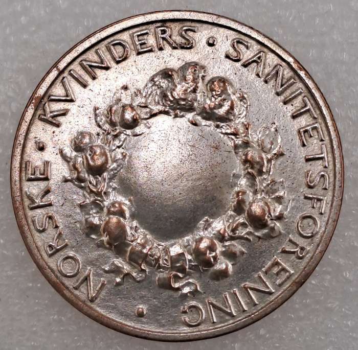 Antique Children`s Lucky Coin Norway - Norwegian Woman`s Sanitation Association Medal