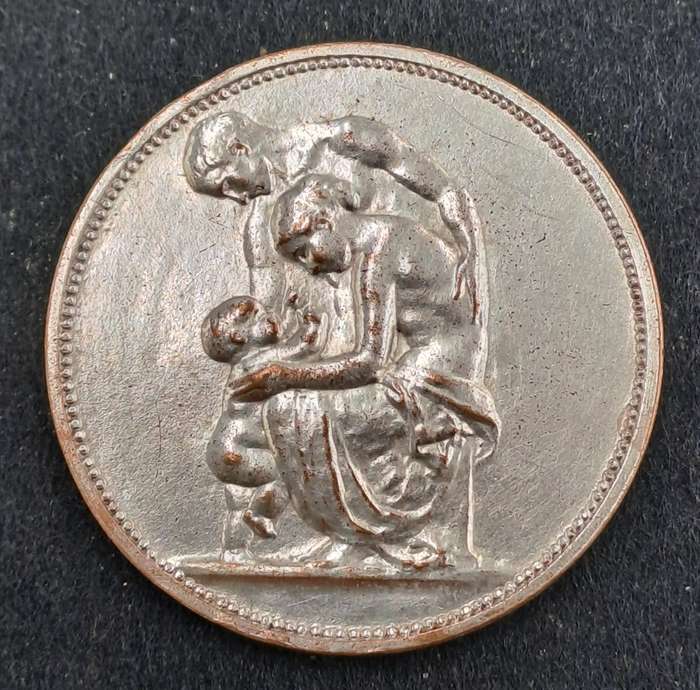 Antique Children`s Lucky Coin Norway - Norwegian Woman`s Sanitation Association Medal