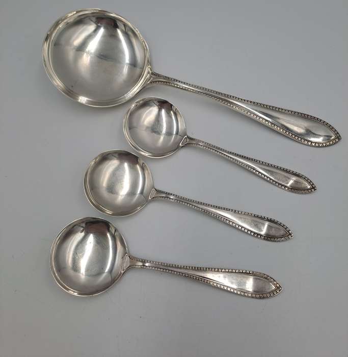 Vintage Silver plated EP.N.S Spoons 3 x 13,2cm x 4,4cm and 1 x 21,2cm x 7,7cm