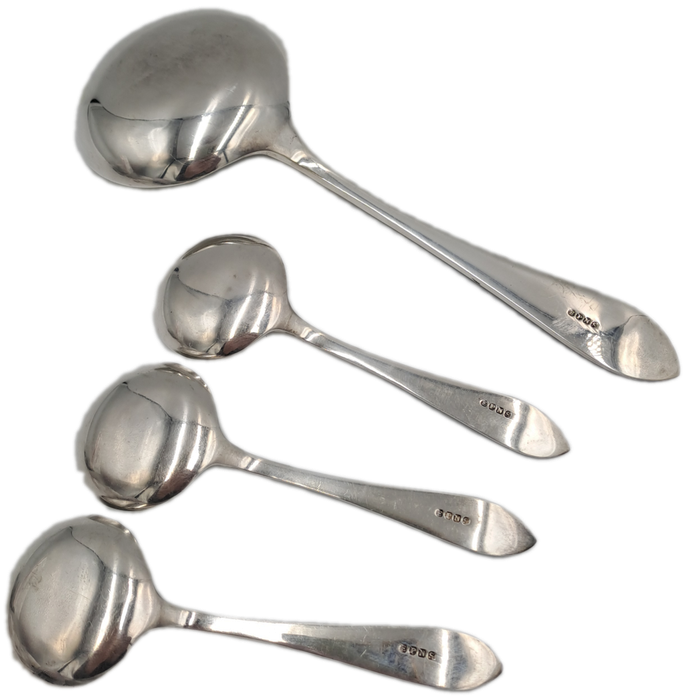 Vintage Silver plated EP.N.S Spoons 3 x 13,2cm x 4,4cm and 1 x 21,2cm x 7,7cm