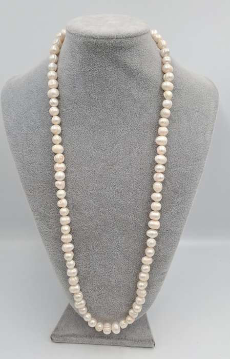 Vintage 74cm Genuine Pearl Necklace -10mm-12mm pearls
