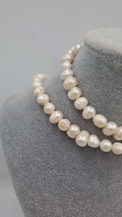 Vintage 74cm Genuine Pearl Necklace -10mm-12mm pearls