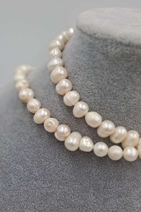 Vintage 74cm Genuine Pearl Necklace -10mm-12mm pearls