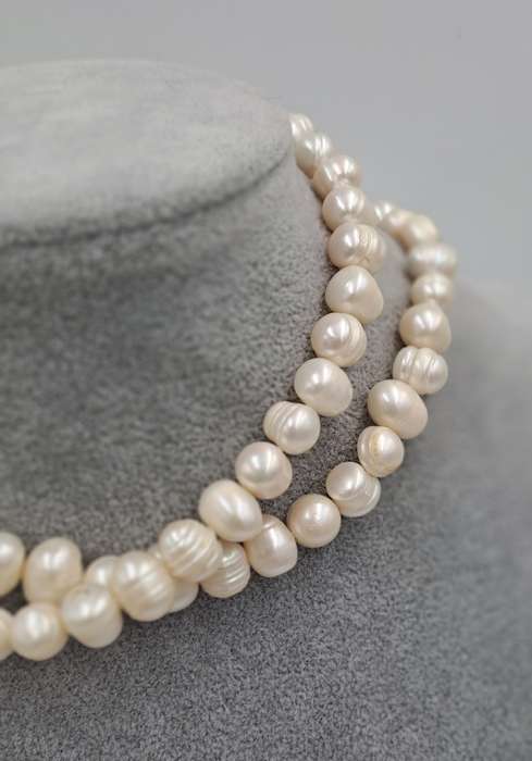 Vintage 74cm Genuine Pearl Necklace -10mm-12mm pearls
