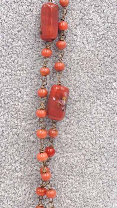 140cm Coral Bead Necklace