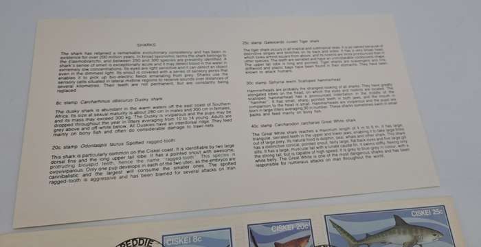1983 Ciskei-Peddie- Ist day Cover and 1st Day Sheet - Sharks