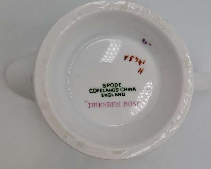 Vintage Dresden Rose Creamer by Spode Copeland's China England 98x130x80mm