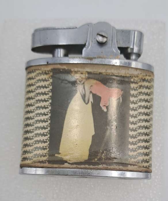 Vintage 1950'2 Hadson Lighter - with Pin-Ups on Both sides - By M.H.MFG.Co-need restoration