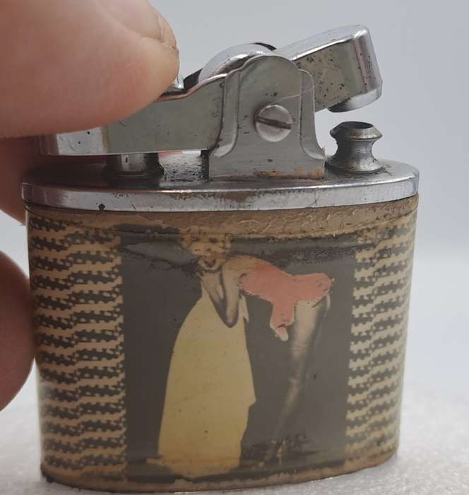 Vintage 1950'2 Hadson Lighter - with Pin-Ups on Both sides - By M.H.MFG.Co-need restoration