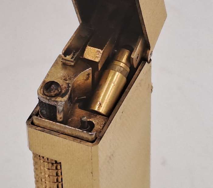 Vintage Swiss Dunhill Rollergas Lighter Need Flint and Gas -Good Spark-Box not Complete
