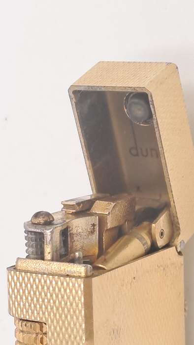 Vintage Swiss Dunhill Rollergas Lighter Need Flint and Gas -Good Spark-Box not Complete