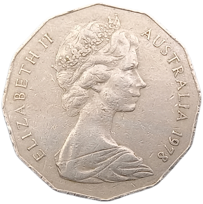1978 Australia 50 Cents - Elizabeth II 2nd Portrait - Dodecagonal type