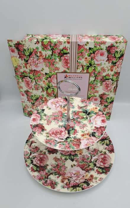 Maxwell & Williams Rambling Rose 2 Tier Cake Stand