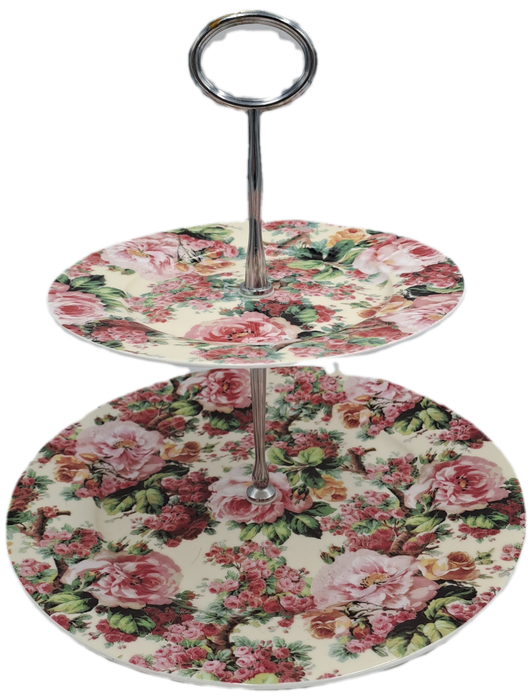 Maxwell & Williams Rambling Rose 2 Tier Cake Stand