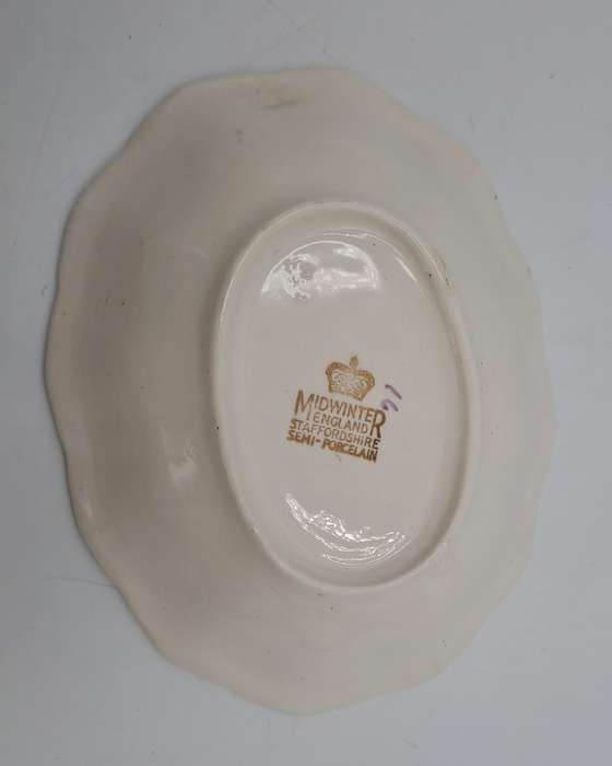 Vintage Post World War 2 -1946 Midwinter Semi-Porcelain Bon Bon Dish -Staffordshire England