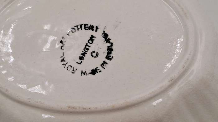 Vintage Longton Royal Art Pottery Porcelain Tray -Made in England