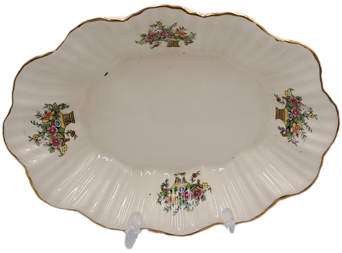 Vintage Longton Royal Art Pottery Porcelain Tray -Made in England