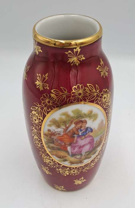 Small Vintage Limoges Porcelain Vase - Made in France 11,8cm x6cm