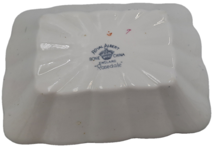 Small Vintage Royal Albert Rosedale Porcelain Tray 3,5cm x 12,5cm